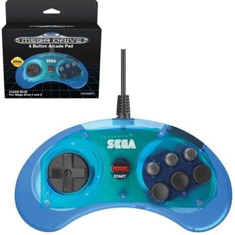 Retro Bit Gamepad Sega Md Mini 6 B Usb Azul
