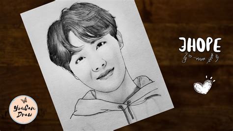 How To Draw Jhope BTS Step By Step Members Of BTS Sketch YouCanDraw YouTube