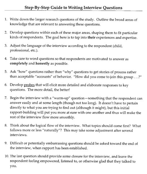 Interview Writing Examples Format Pdf