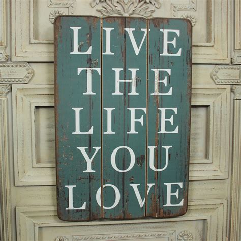 Live The Life You Love Wall Plaque Melody Maison