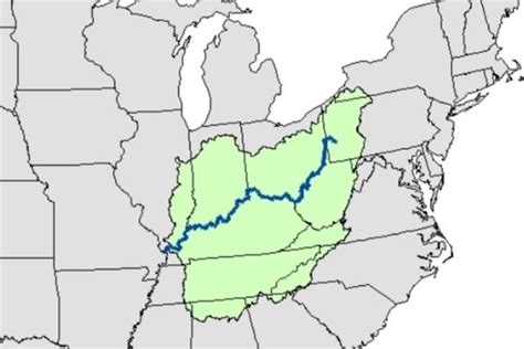 Ohio River Map Us