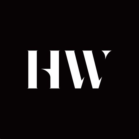Hw Logo Letter Initial Logo Designs Template 2767729 Vector Art At Vecteezy