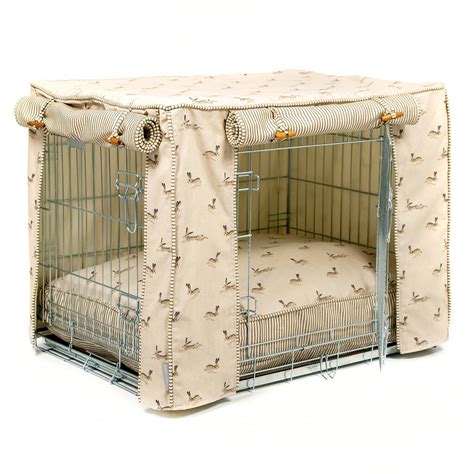 Luxury Dog Crate Set In Sophie Allport Hare By Lords And Labradors
