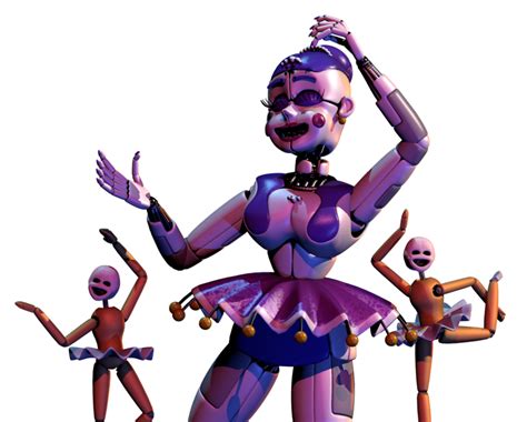 [fnaf c4d] ballora and the minireenas by caramelloproductions on