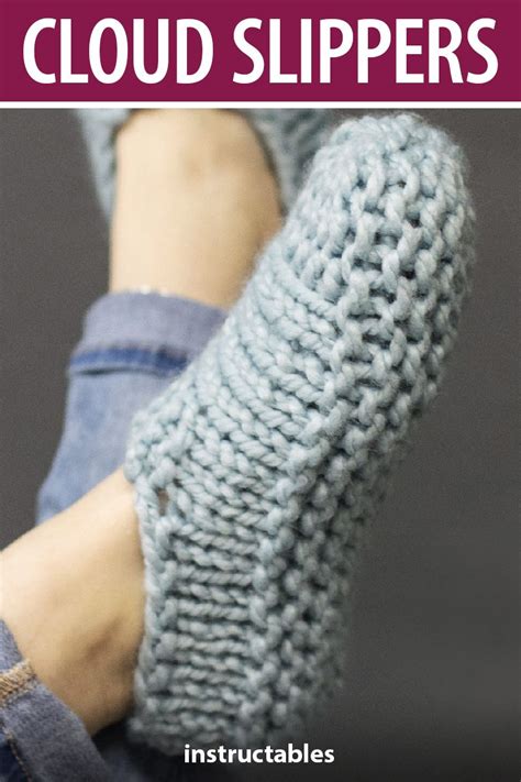 Cloud Slippers Knitted Slippers Pattern Knit Slippers Free Pattern