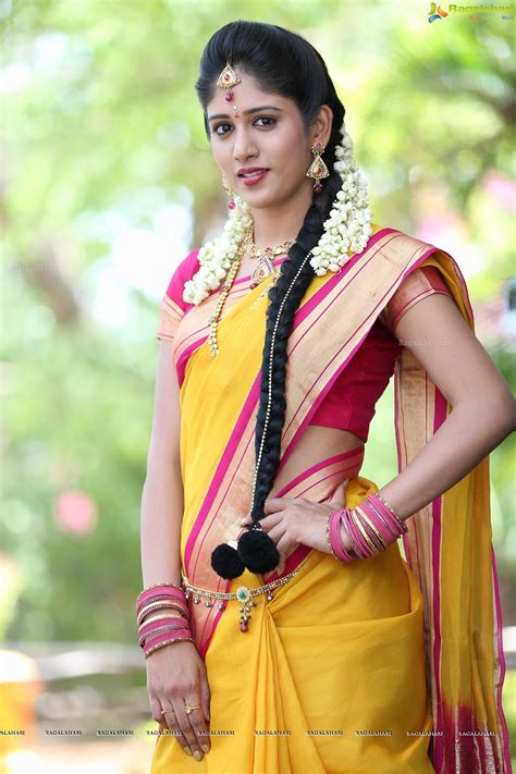 Indian Actress Pictures Chandini Chowdary Spicy Hot Actress Hot Saree