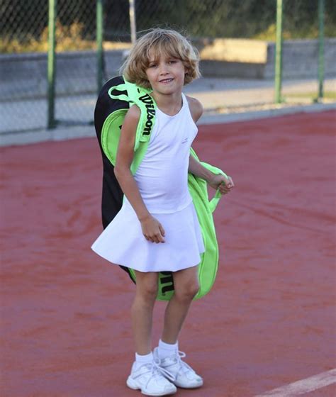 Girls White Tennis Dress Racerback Angelique Zoe Alexander Uk Girl