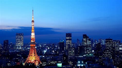1920x1080 1920x1080 Japan Tokyo Tower City Lights Skyline Wallpaper