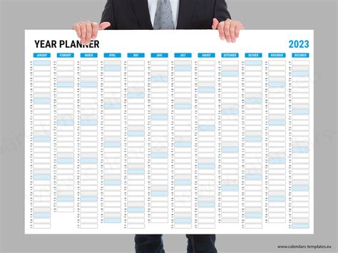 2023 Wall Planner Printable Yearly Wall Planner Calendar Etsy New