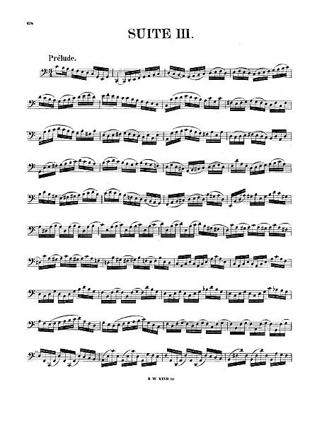 Suite No 3 Original Version Cello Partituren Cantorion Gratis