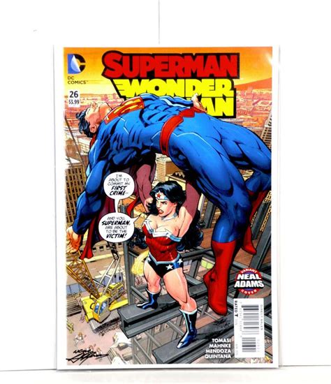 Superman Wonder Woman 26 Fine Comic Art Print Signed By Neal Adams 13 X 19