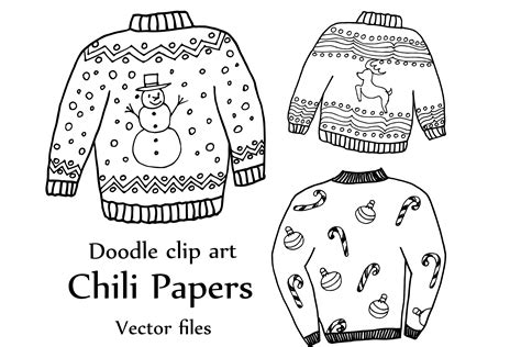 Ugly Sweater Clipart And Vector Illustrations Design Bundles
