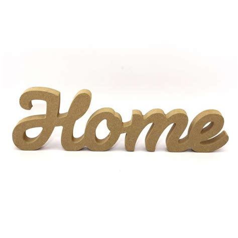 Home Freestanding Mdf Sign Scroll Font Lorna Jayne Craft Shapes