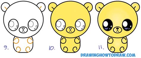 How To Draw A Cute Chibi Kawaii Cartoon Gummy Bear Easy Step By