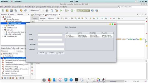 Koneksi Database Mysql Dan Crud Java Netbeans Menampilkan Tabel Pada