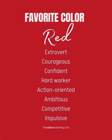 Favorite Color Red What Does It Say About Your Character