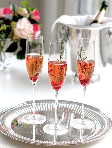 Take them up a notch by dipping the glass in caramel and cinnamon sugar. Pomegranate Rosemary Champagne