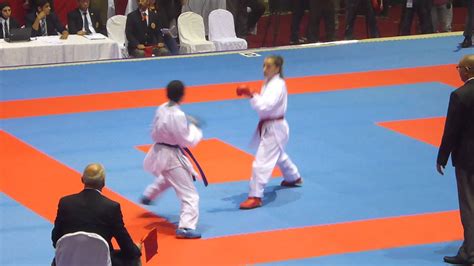 Karate 1 Egypt 2016 Kumite Femal 50kg Final Ozcelik Tur Vs Rashed Egy Youtube
