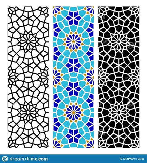 Arab Mosaic Islamic Seamless Pattern Stock Vector Illustration Of