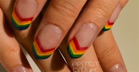 Leeshas Lacquer Rainbow French Tips