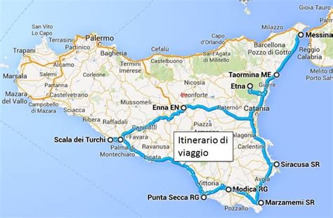 Mappa Itinerario Sicilia In Camper Artofit