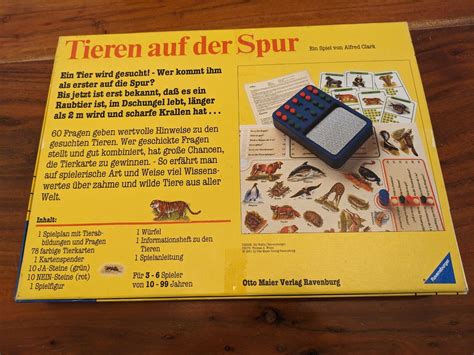 🌟 Tieren Auf Der Spur 🌟von Ravensburger Spiele 1991 Ratespiel