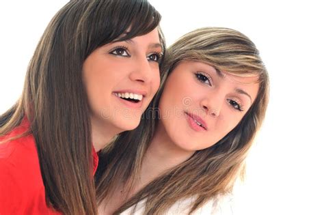 Deux Belles Filles Caucasiennes Photo Stock Image Du Heureux Passion 4494930