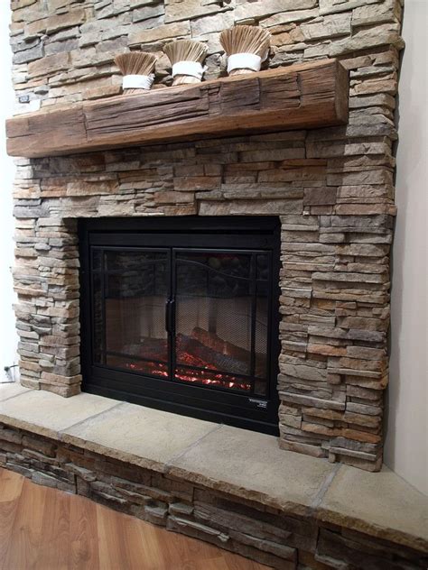 Stacked Stone Gas Fireplace