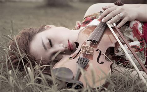 Hd Wallpaper Girl Violin Music