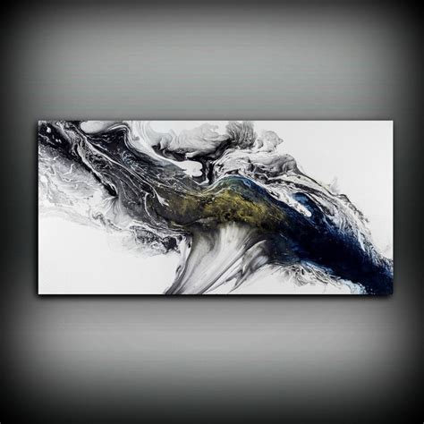 Black And White Wall Art T Abstract Painting Print Canvas Large Art