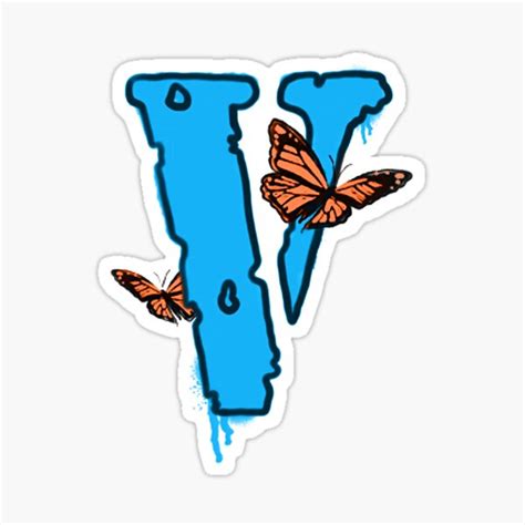 Vlone Navy Blue Vlone With Butterfly Handmade Butterfly Vlone