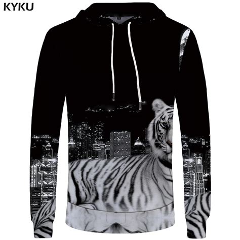 Buy Kyku Tiger Hoodies Men City Mens Clothing Animal