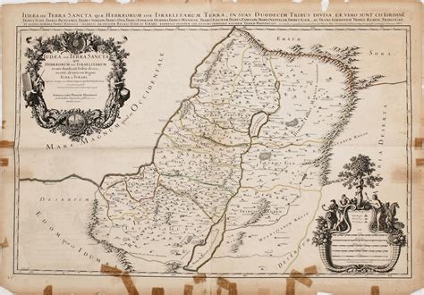 Map Of Eretz Israel Paris 1677 Kedem Auction House Ltd