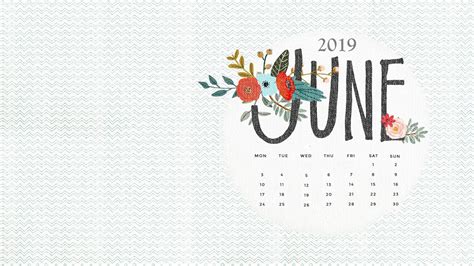 June 2019 Hd Calendar Wallpaper