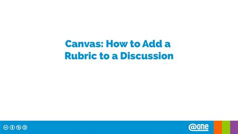 Canvas How To Add A Rubric To A Discussion Youtube