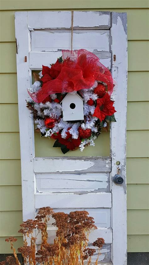 11 gorgeous garden arbors made from old doors. Repurposed old door as garden art. Change the wreath with ...