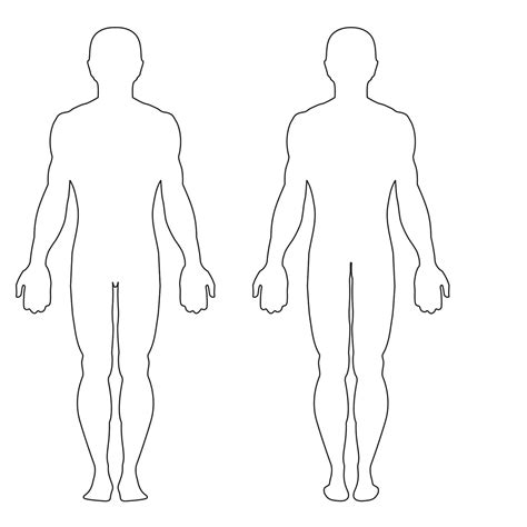 In the anatomical position, the body is erect, the palms of the hand face forward, the thumbs point away from the body, and the feet are slightly apart. Outline Of Person Coloring Page - Coloring Home
