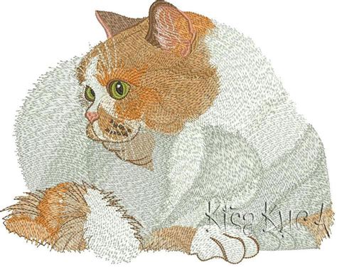 Very Cute Home Cat Free Embroidery Design Free