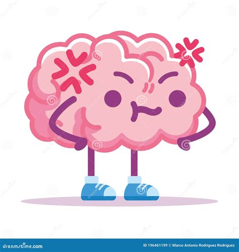 Isolated Brain Angry Emoji Stock Vector Illustration Of Design 196461199