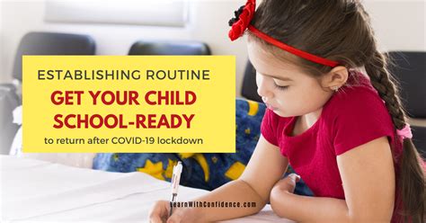Establish A School Friendly Routine To Prepare Your Child To Return To
