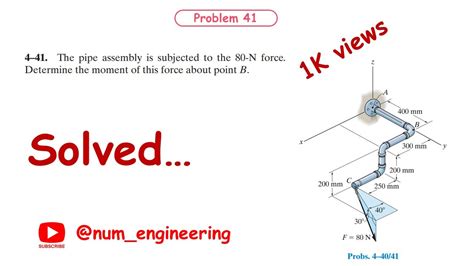 The Pipe Assembly Is Subjected To The N Force Determine The Moment