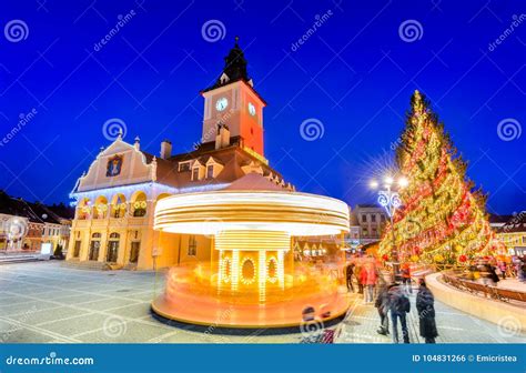 Christmas Market Brasov Transylvania Romania Stock Photo Image Of