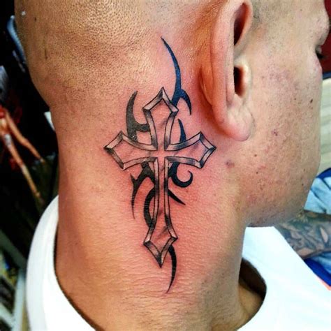 Simple Tribal Cross With Wings
