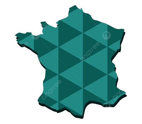 France Map Illustration Cartography Geography Vector Illustration