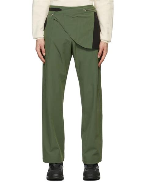 Kiko Kostadinov Synthetic Harkman Trousers In Green For Men Lyst