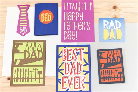 Diy Fathers Day Cards With Cricut Free Svg Templates Daydream Into