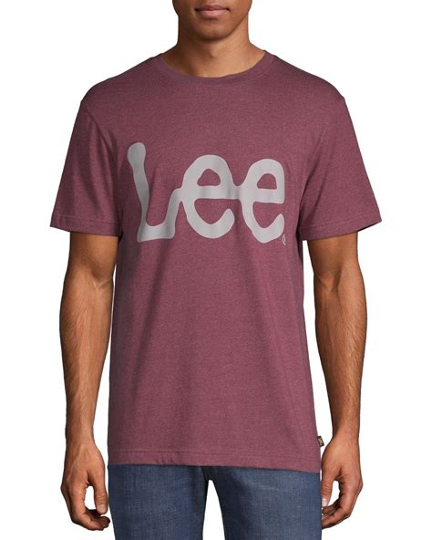 Lee Mens Crew Neck Logo Graphic T Shirt