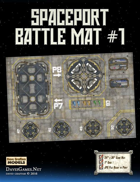 Spaceport Battle Mat 1 Dave Graffam Models Sci Fi Game Mats