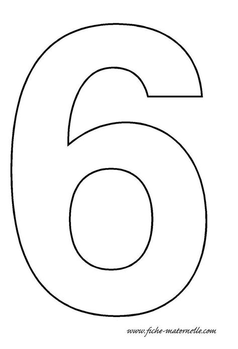 6 Rakamı Free Printable Numbers Numbers Preschool Large Printable