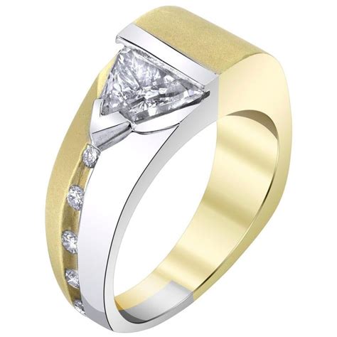 101 Carat Triangle Diamond Designer Ring 18k One Of A Kind Custom